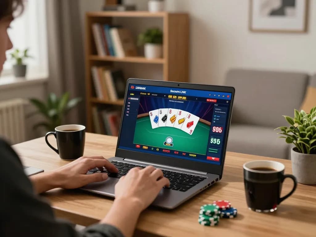 Engage in online poker gameplay through Sunwin LINK for thrilling gaming at home