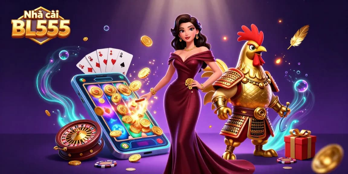 Experience thrilling action at Nhà cái BL555 with glamorous gaming elements and dynamic characters.