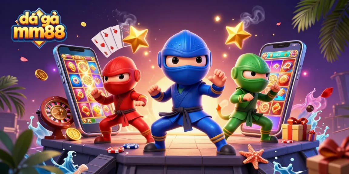 Experience thrilling đá gà mm88 action with dynamic cartoon characters in an exciting casino setting.