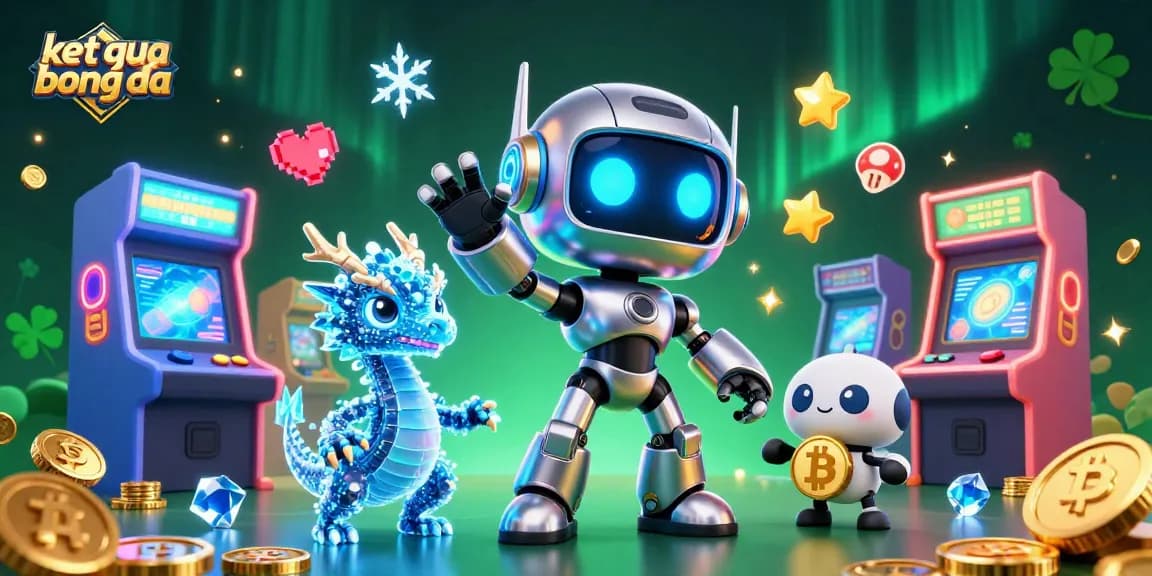 Engage in ket qua bong da action with a vibrant sports betting scene featuring high-tech characters and gaming elements.