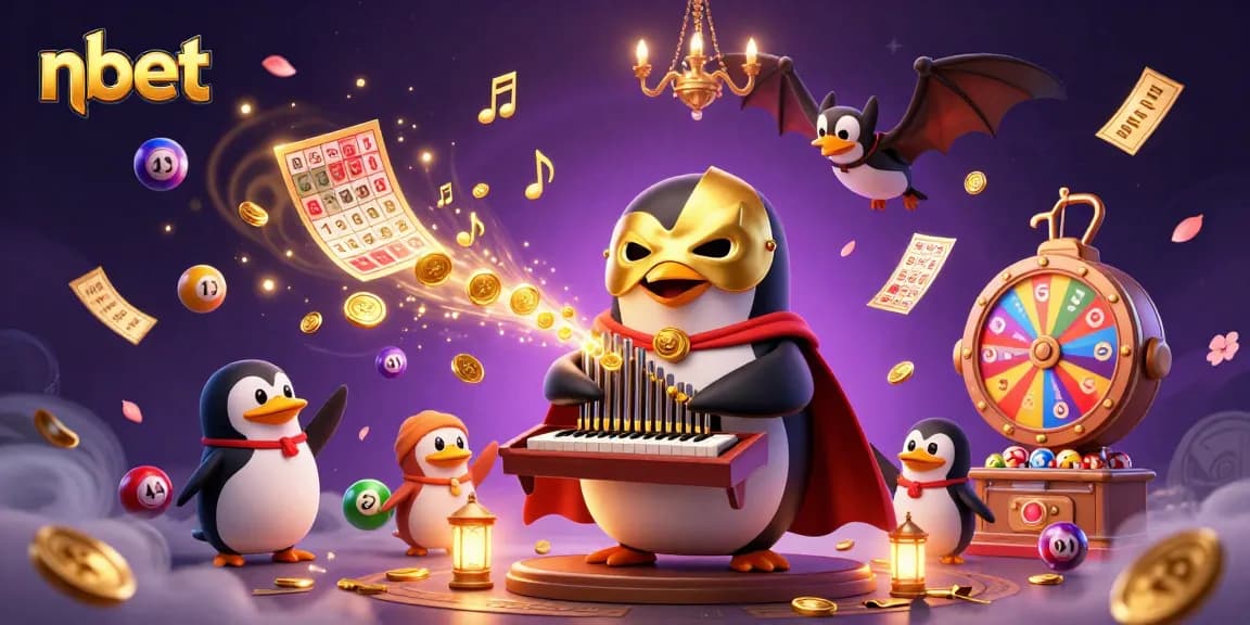 Experience nbet's vibrant casino magic with a whimsical 3D illustration filled with action and excitement.