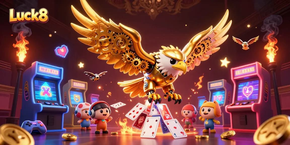 Experience thrilling wins with Luck8 in an electrifying casino environment featuring captivating gaming elements.