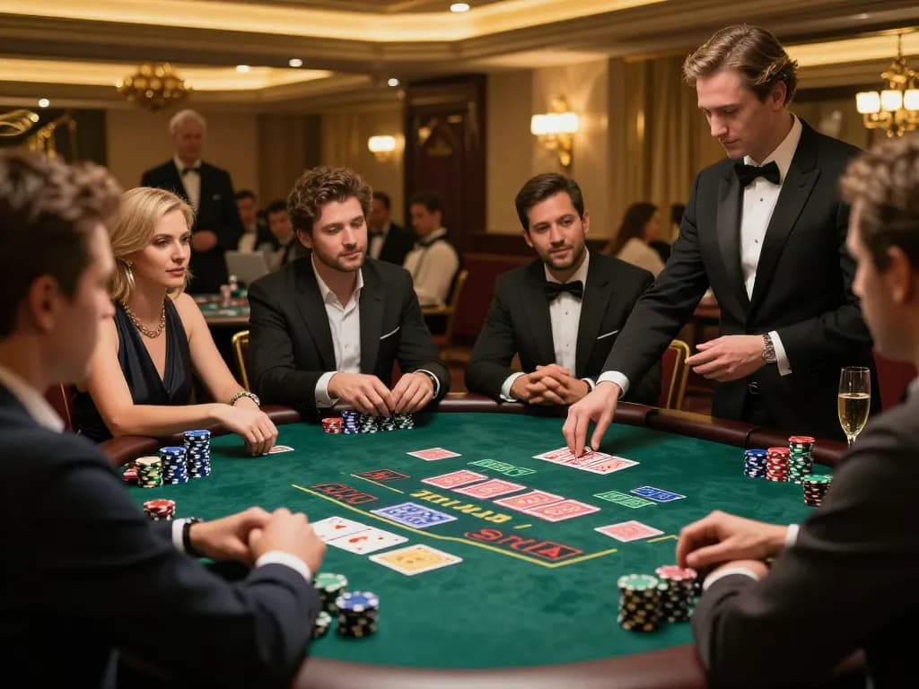 Players experiencing thrilling blackjack action at GK88 casino with professional dealer.