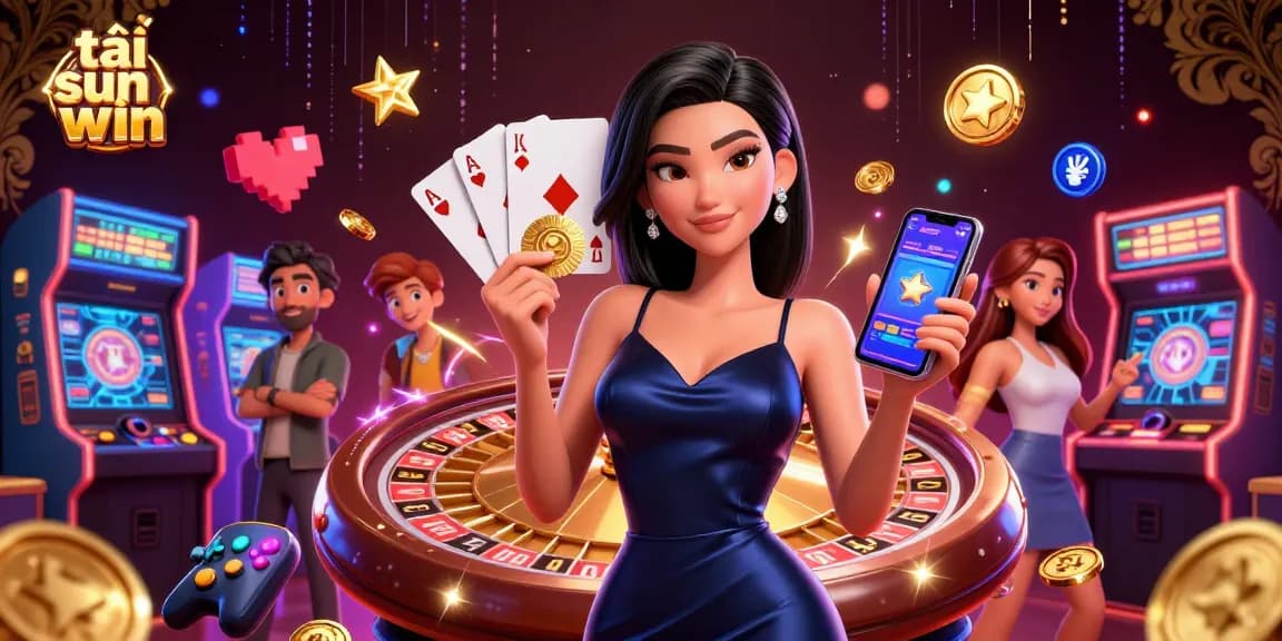 Experience thrilling gameplay and download tải sun win with casino attractions and game elements in a vibrant scene.