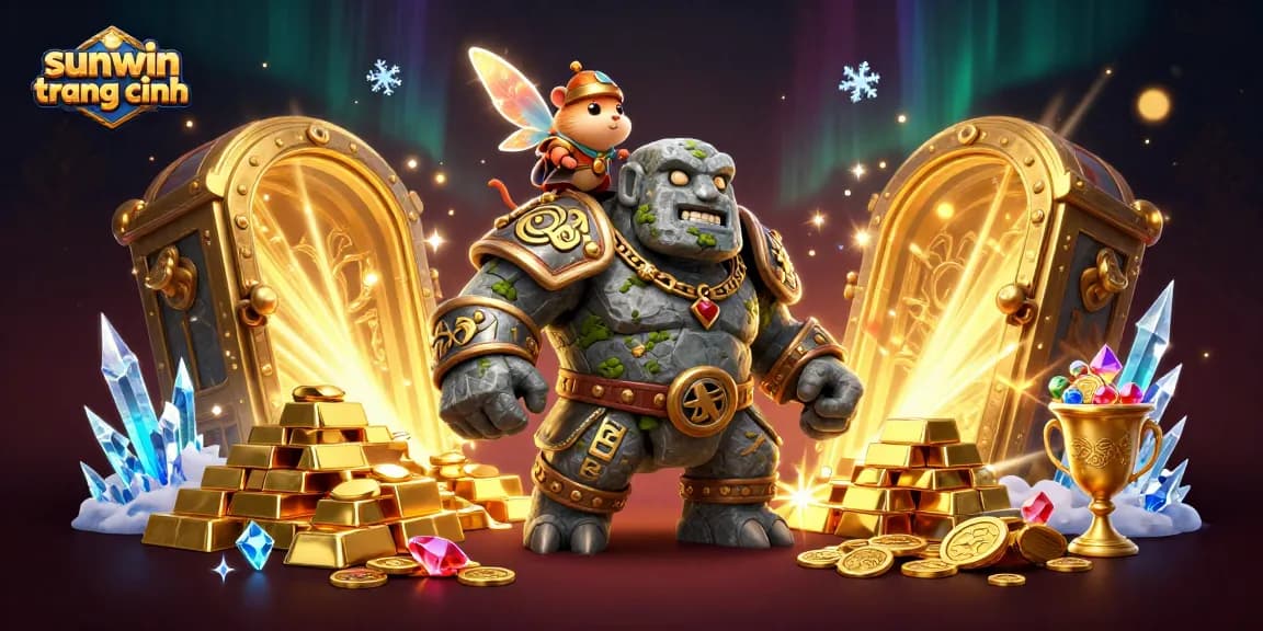 Experience the excitement of sunwin trang chính with magical characters in a vibrant casino scene