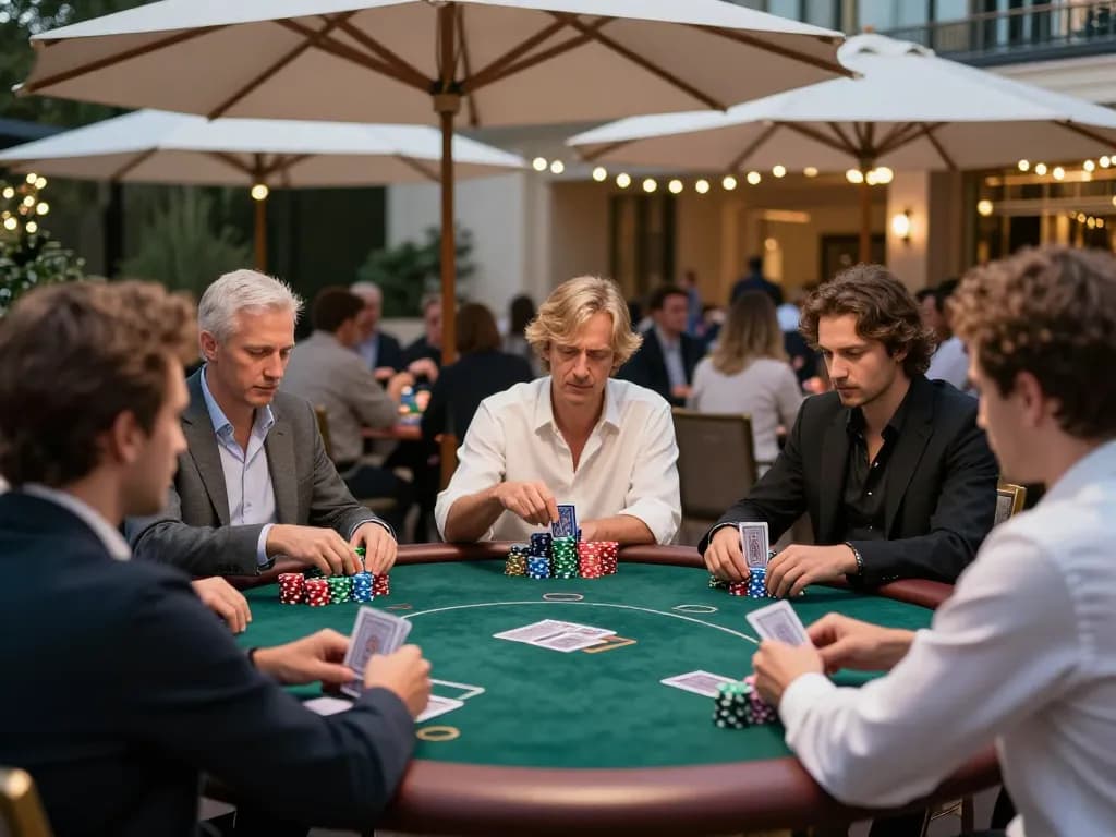 Engaged players at maxpoker88 event displaying poker strategies and competitive spirit.