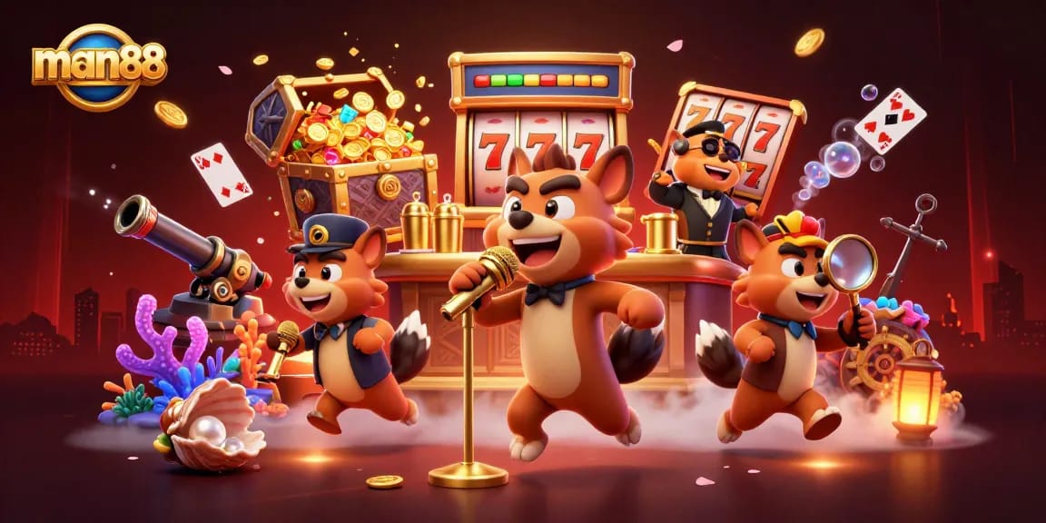 Experience the vibrant man88 casino scene with hyenas in a dynamic comedy setting.