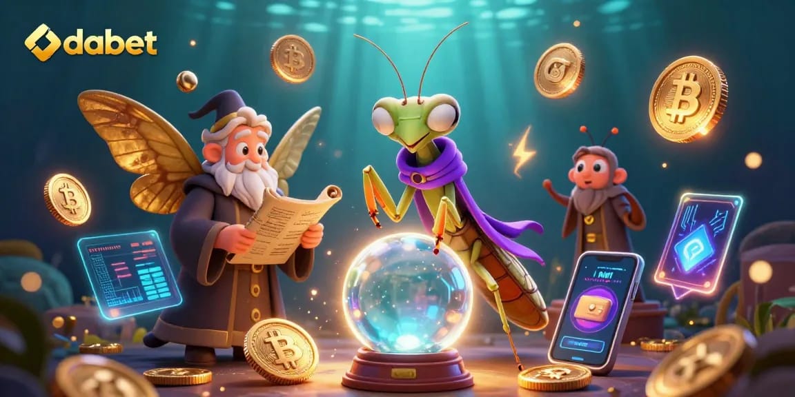 dabet's enchanting fortune teller and librarian guide players in an immersive crypto casino experience.