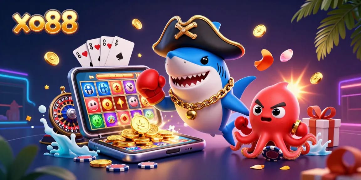 Experience thrilling slot action with xo88 featuring colorful characters and dazzling casino elements!
