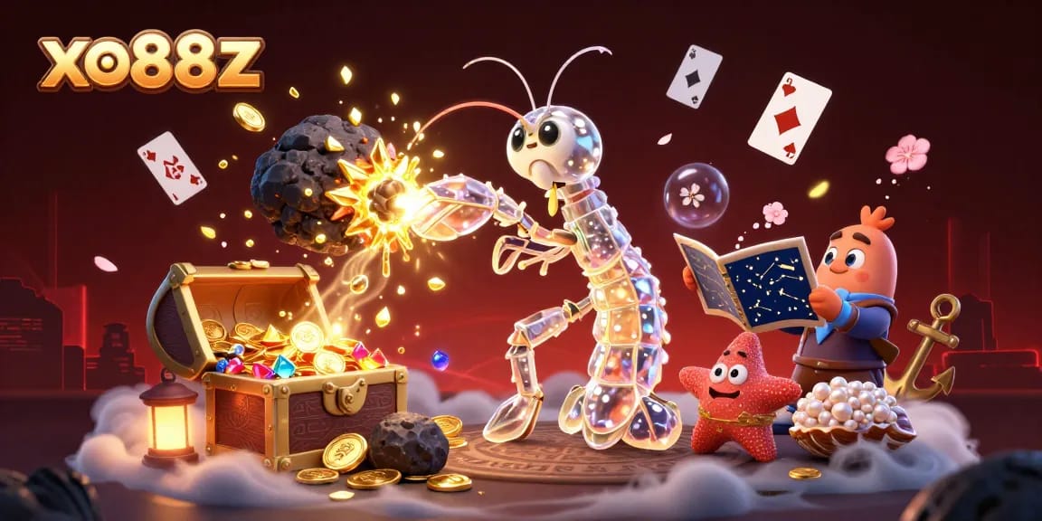 Experience winning at xo88z with vibrant graphics featuring underwater treasures and dynamic casino elements.