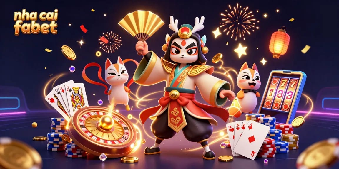 Experience the excitement with nha cai fabet featuring kabuki warrior and casino elements.