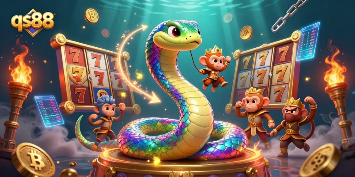 Experience the thrill of qs88 with vibrant slot visuals and dynamic gaming elements in a magical scene.