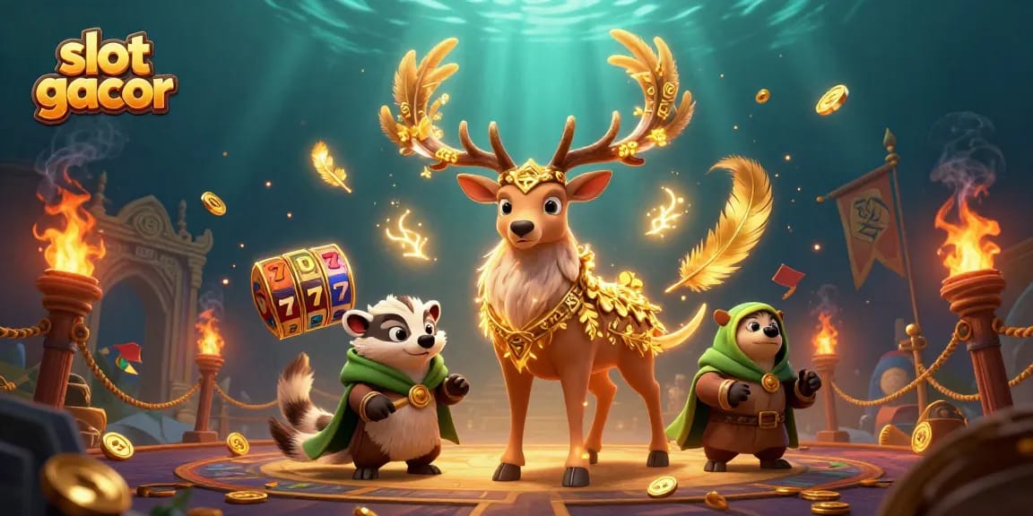 Spin the slot gacor and win big with golden jackpots surrounded by magical characters.