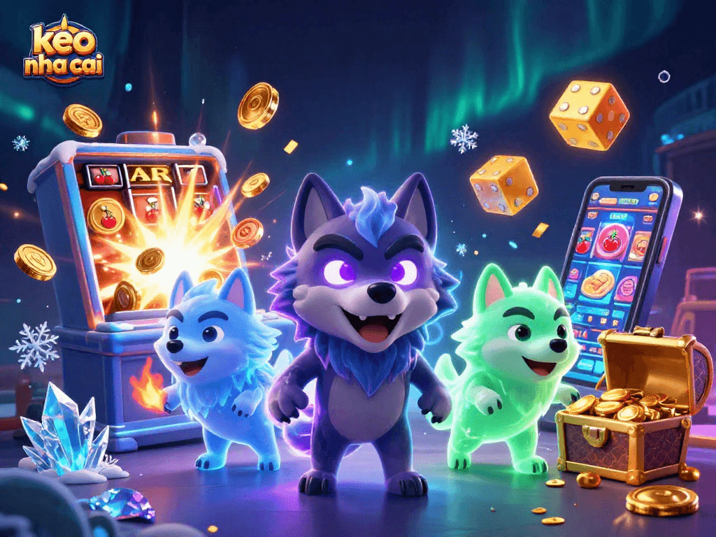Experience the thrill of keo nha cai with a vibrant illustration of casino excitement.