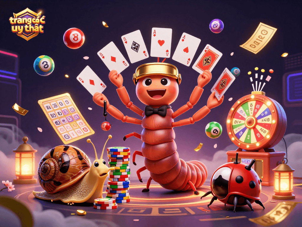 Experience the vibrant world of trang cá cược uy tín with dynamic lottery elements and animated characters.