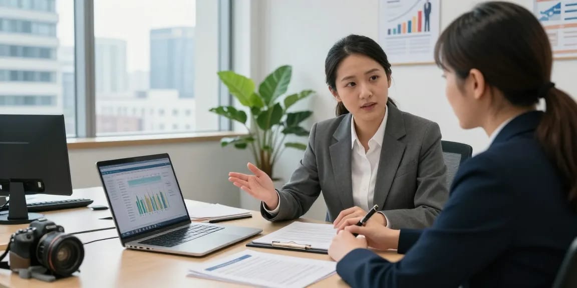 Discussing merchant cash advance pros and cons in a professional financial consultation.
