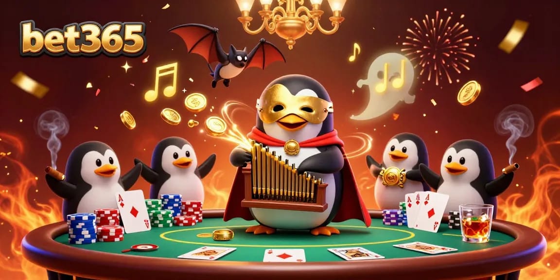 Experience thrilling betting moments at bet365 with a colorful, animated casino scene.