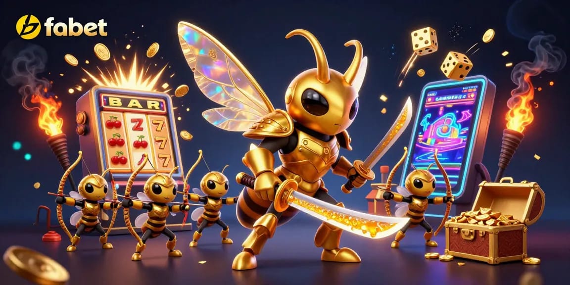 Engage with fabet's thrilling casino experience as the golden hornet battles for jackpots.