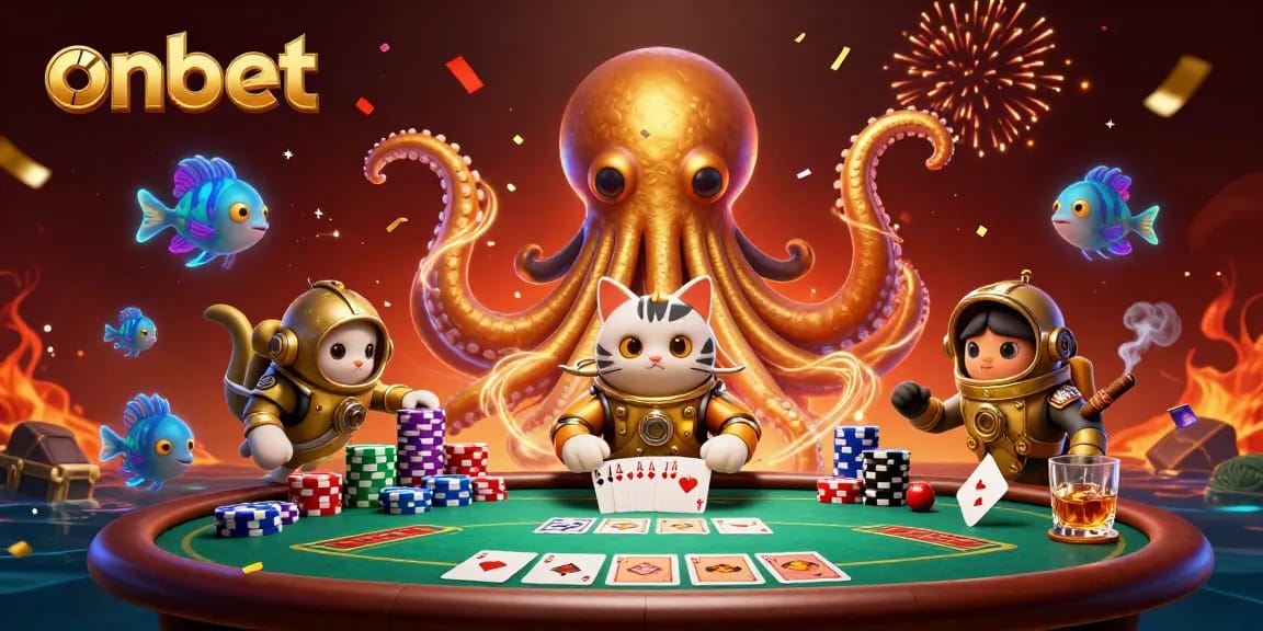 Experience thrilling games with onbet featuring kraken, vintage diver, and deep-sea fish.