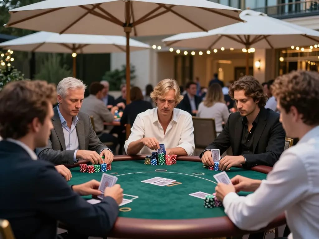 Engaged players at maxpoker88 event displaying poker strategies and competitive spirit.