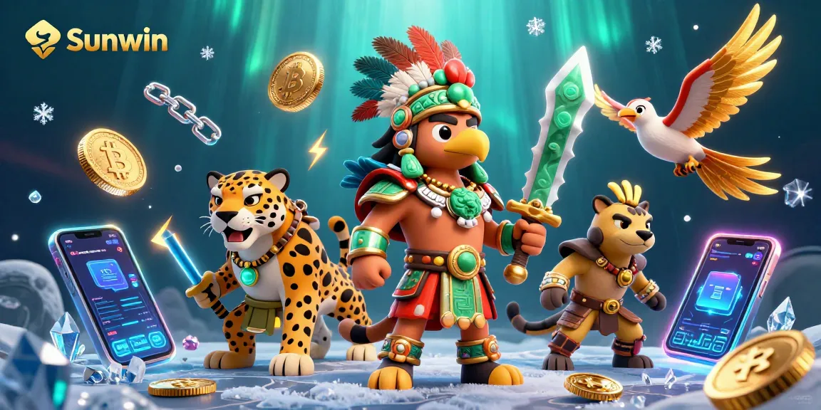 Engage with Sunwin’s thrilling 3D casino adventure featuring an Aztec warrior and crypto elements.