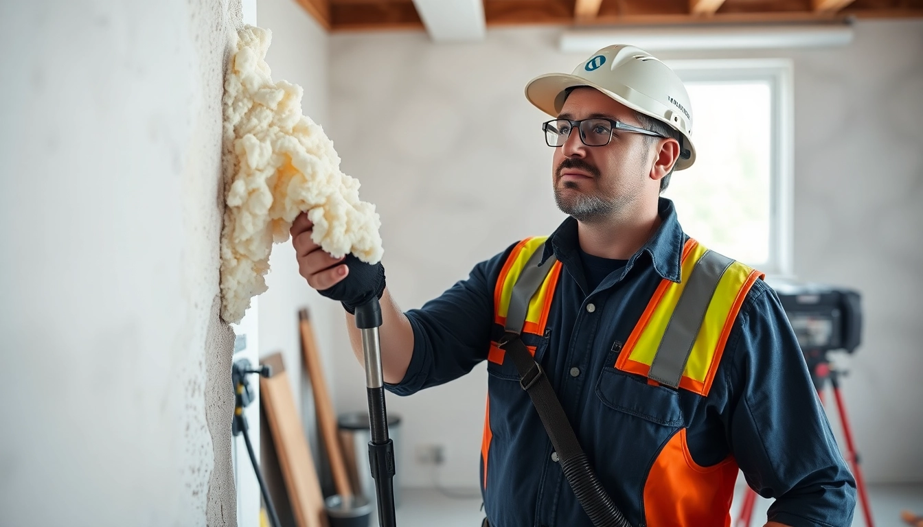 Effective spray foam removal guidance illustrated by a contractor efficiently working on foam extraction.