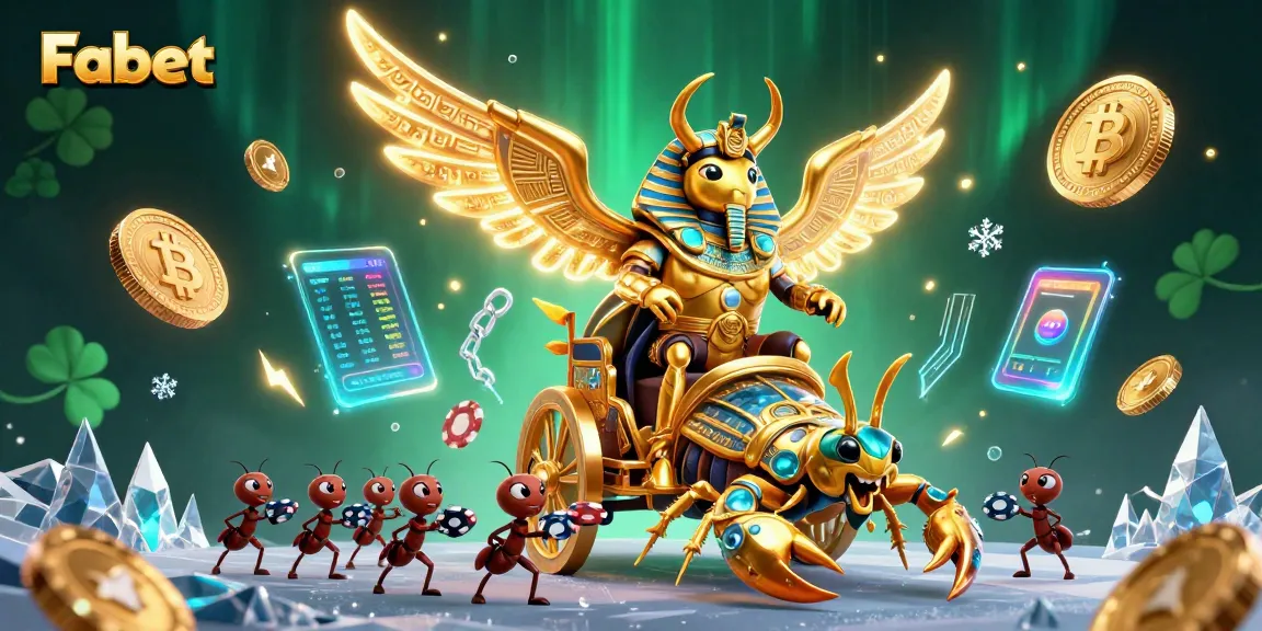 Experience thrilling gameplay with Fabet in a dazzling 3D casino scene filled with excitement.