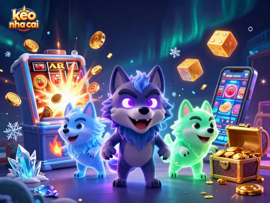 Experience the thrill of keo nha cai with a vibrant illustration of casino excitement.