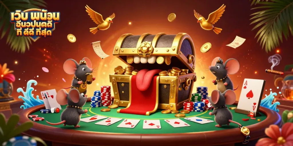 เล่นเกม เว็บ พนัน ออนไลน์ ที่ ดี ที่สุด กับคลังทองคำและผู้เล่นในการ์ตูน