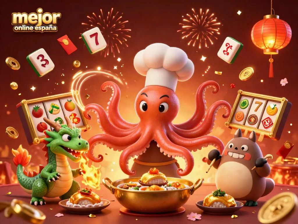 Encuentra el mejor casino online España con esta ilustración de un casino vibrante y lleno de acción.
