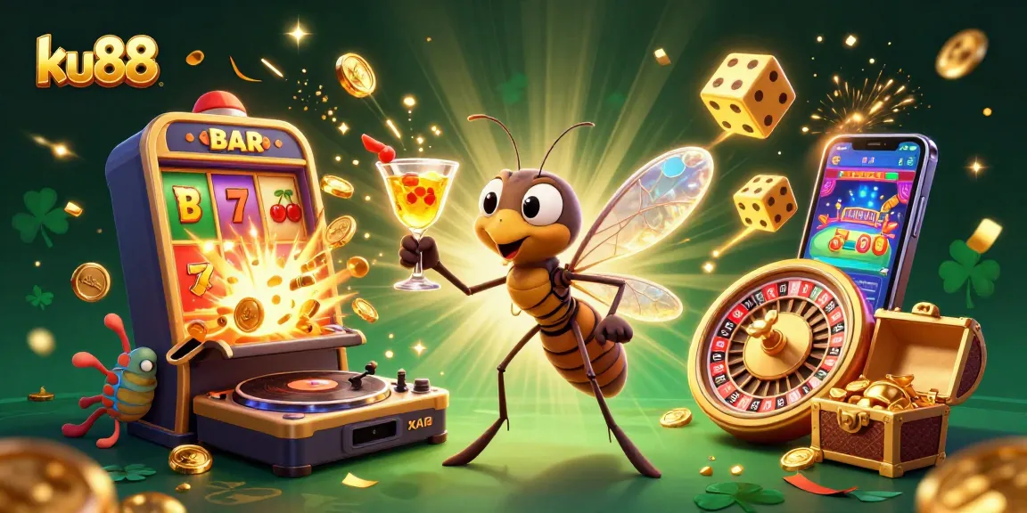 Experience thrilling moments at ku88 casino with a vibrant 3D scene of winning and excitement.