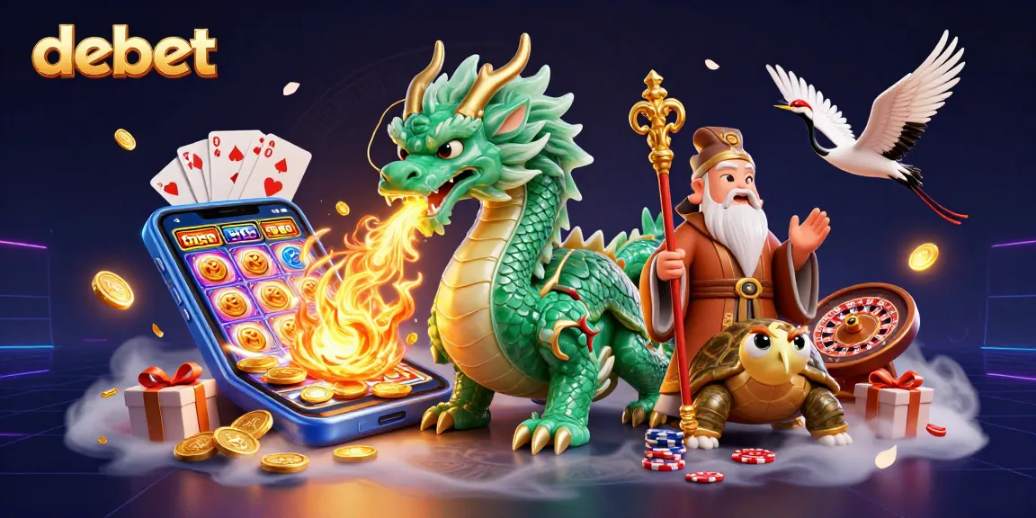 Experience thrilling gaming action with debet, featuring dynamic casino elements and vibrant characters.