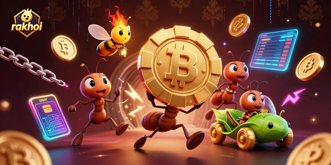 Experience thrilling gambling adventures with rakhoi as ants carry a massive poker chip in a nightlife heist.