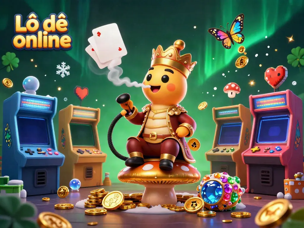 Experience Lô đề online with a vibrant 3D illustration showcasing unique characters and gaming elements.