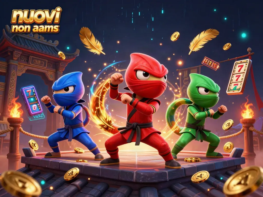 Scopri i nuovi casino non AAMS mentre i chameleon ninja eseguono mosse acrobatiche in un'atmosfera frenetica.